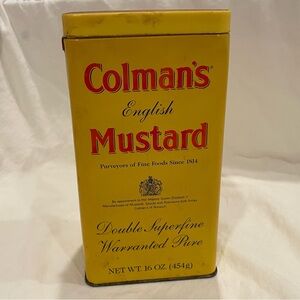🥳BOGO! VTG Colman’s Mustard Tin. Decent Preowned Condition.